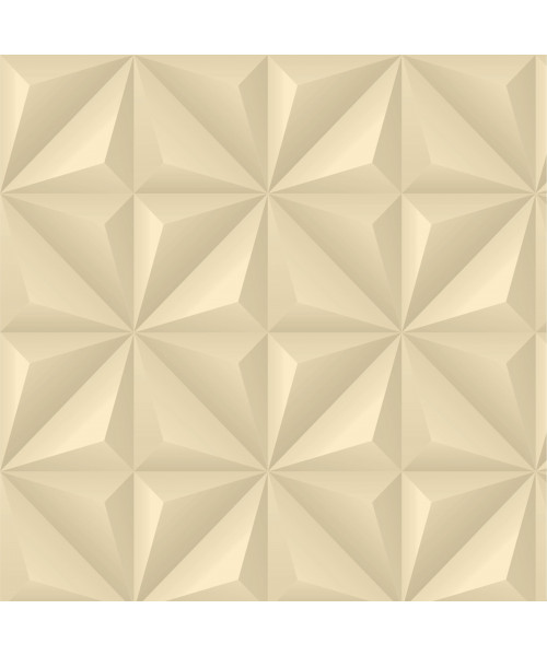 Papel De Parede Adesivo Efeito Gesso 3D - Gesso Triangular Bege