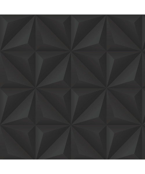 Papel De Parede Adesivo Efeito Gesso 3D - Gesso Triangular Preto