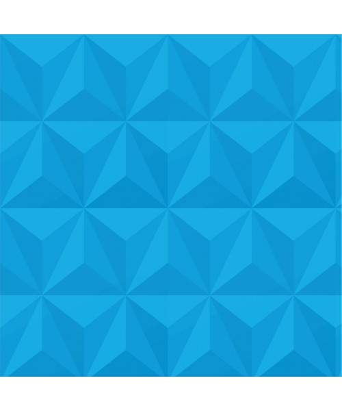 Papel De Parede Adesivo Efeito Gesso 3D - Triângulos Laterais Azul Céu