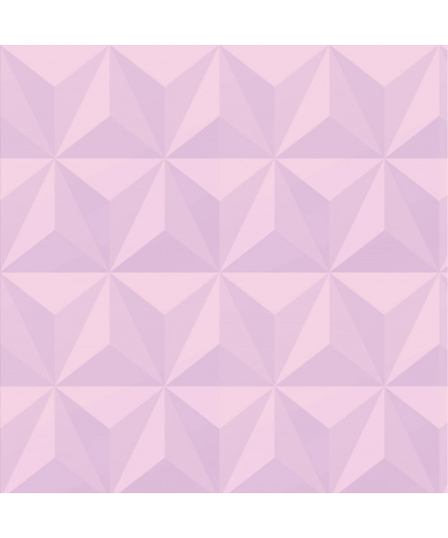 Papel De Parede Adesivo Efeito Gesso 3D - Triângulos Laterais Rosa Bebê