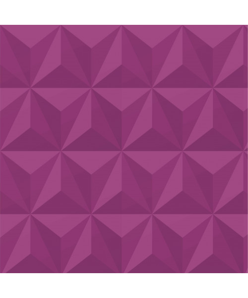 Papel De Parede Adesivo Efeito Gesso 3D - Triângulos Laterais Roxo
