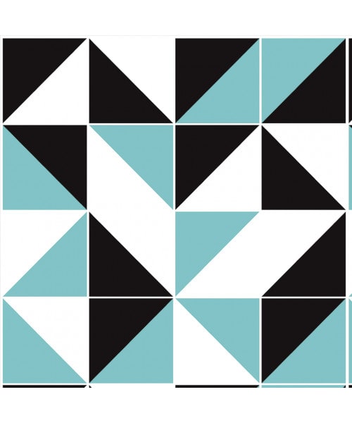 Papel De Parede Adesivo Geométrico - Geométrico Triângulo Azul Preto
