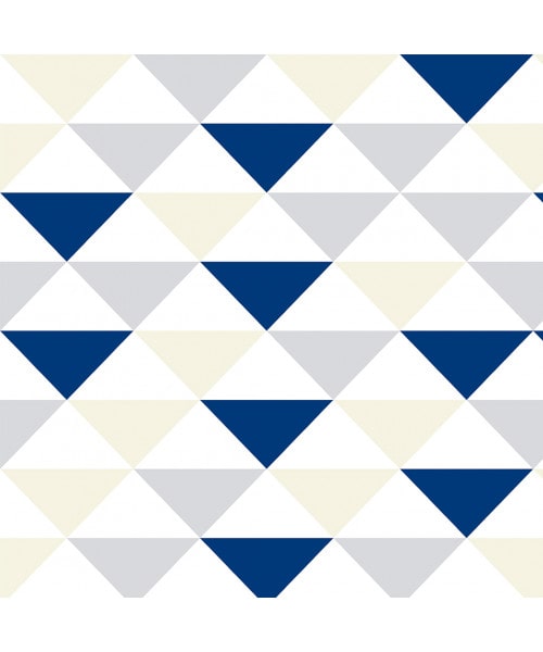 Papel De Parede Adesivo Geométrico - Geométrico  Triângulo Azul