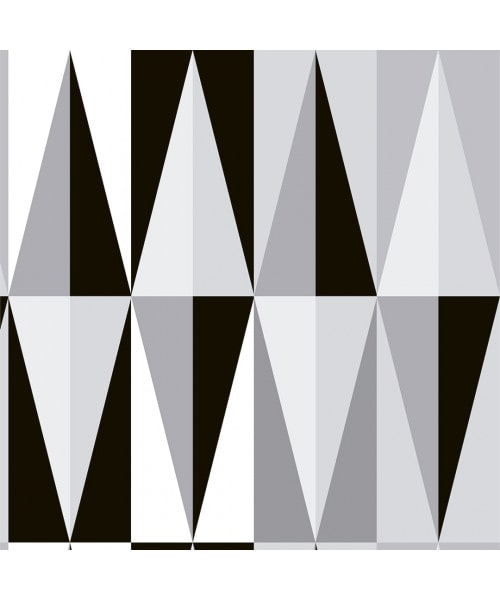 Papel De Parede Adesivo Geométrico - Geométrico Triângulos Cinza Preto