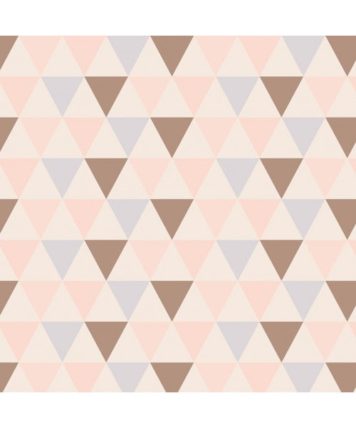 Papel De Parede Adesivo Geométrico - Geométrico Triângulos Tons Rosa Nude