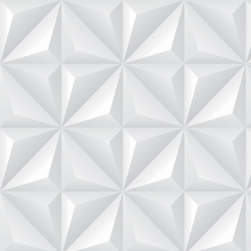Papel De Parede Adesivo Efeito Gesso 3D - Gesso Triangular Branco Gelo