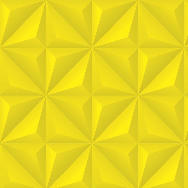 Papel De Parede Adesivo Efeito Gesso 3D - Gesso Triangular Amarelo