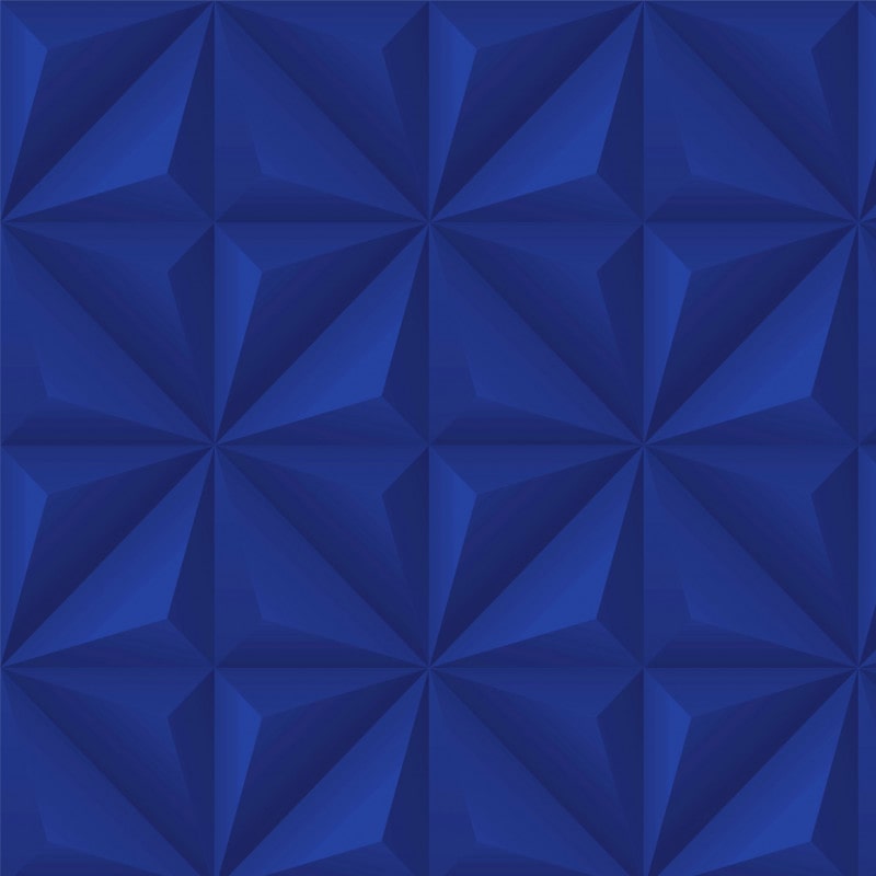 Papel De Parede Adesivo Efeito Gesso 3D - Gesso Triangular Azul