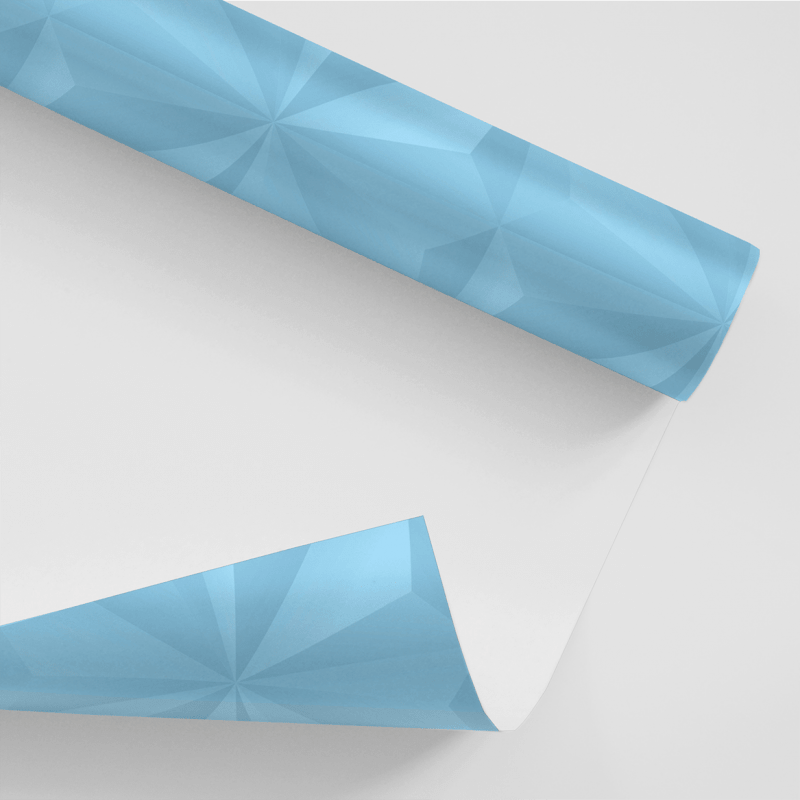 Papel De Parede Adesivo Efeito Gesso 3D - Gesso Triangular Azul Bebê
