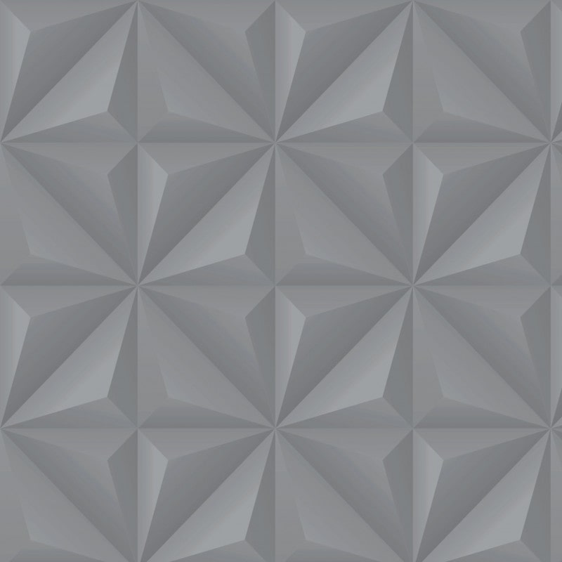 Papel De Parede Adesivo Efeito Gesso 3D - Gesso Triangular Cinza