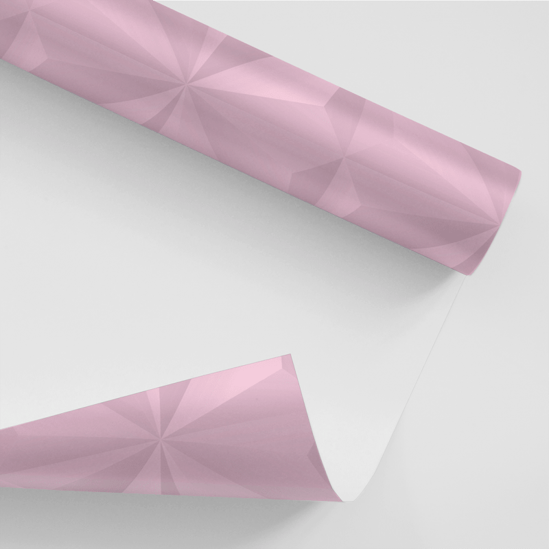 Papel De Parede Adesivo Efeito Gesso 3D - Gesso Triangular Rosa Bebê