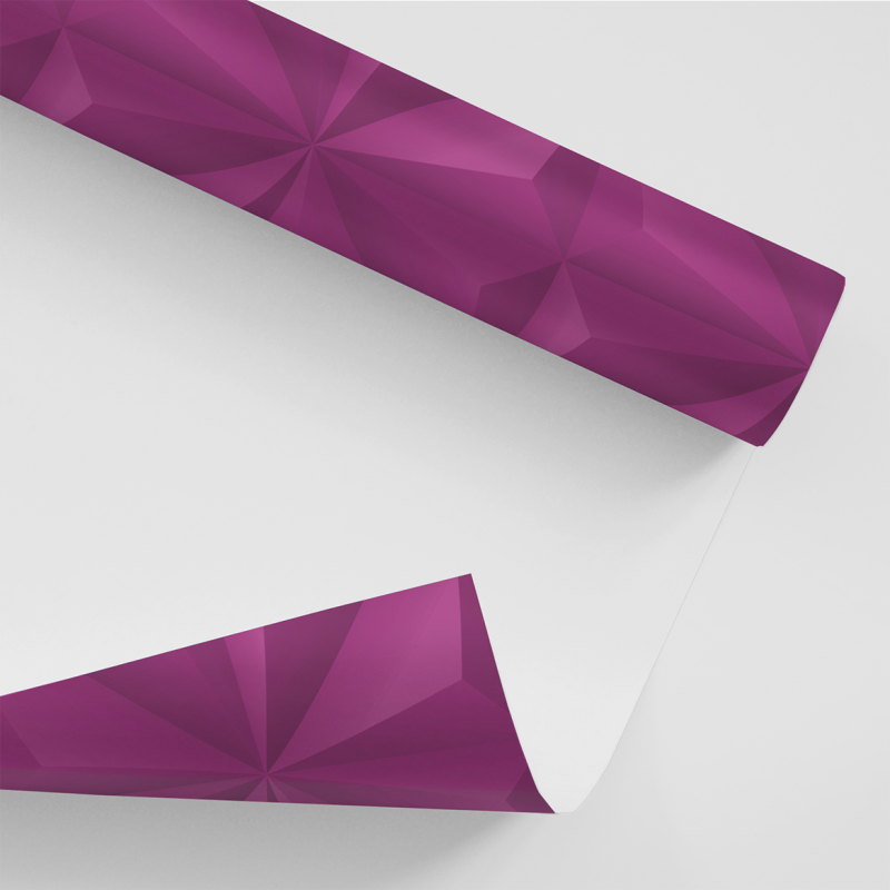 Papel De Parede Adesivo Efeito Gesso 3D - Gesso Triangular Roxo