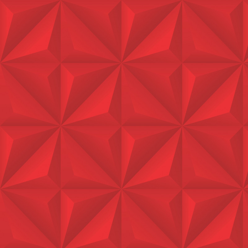 Papel De Parede Adesivo Efeito Gesso 3D - Gesso Triangular Vermelho