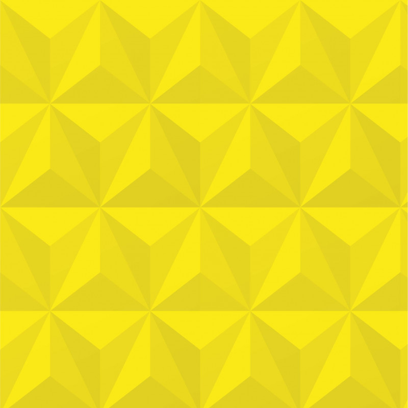 Papel De Parede Adesivo Efeito Gesso 3D - Triângulos Laterais Amarelo
