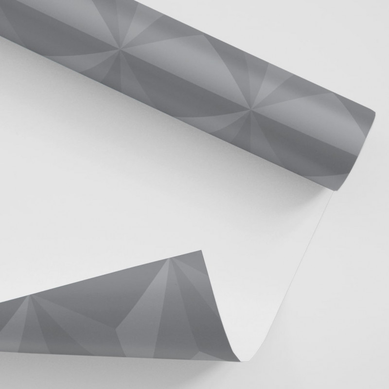 Papel De Parede Adesivo Efeito Gesso 3D - Triângulos Laterais Cinza