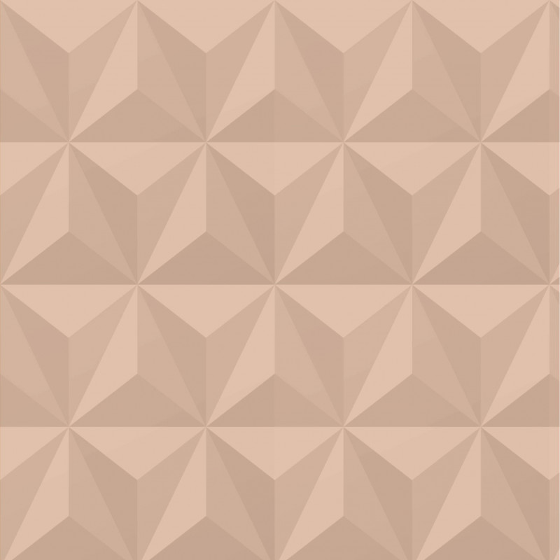 Papel De Parede Adesivo Efeito Gesso 3D - Triângulos Laterais Nude