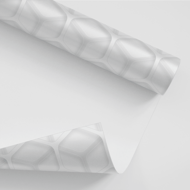 Papel De Parede Adesivo Efeito Gesso 3D - Cubos Branco Gelo