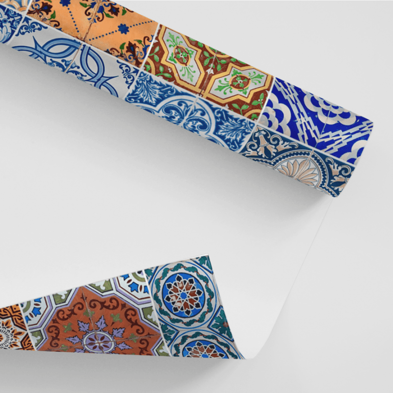 Papel De Parede Adesivo Azulejo - Azulejo Ceusa Colonial