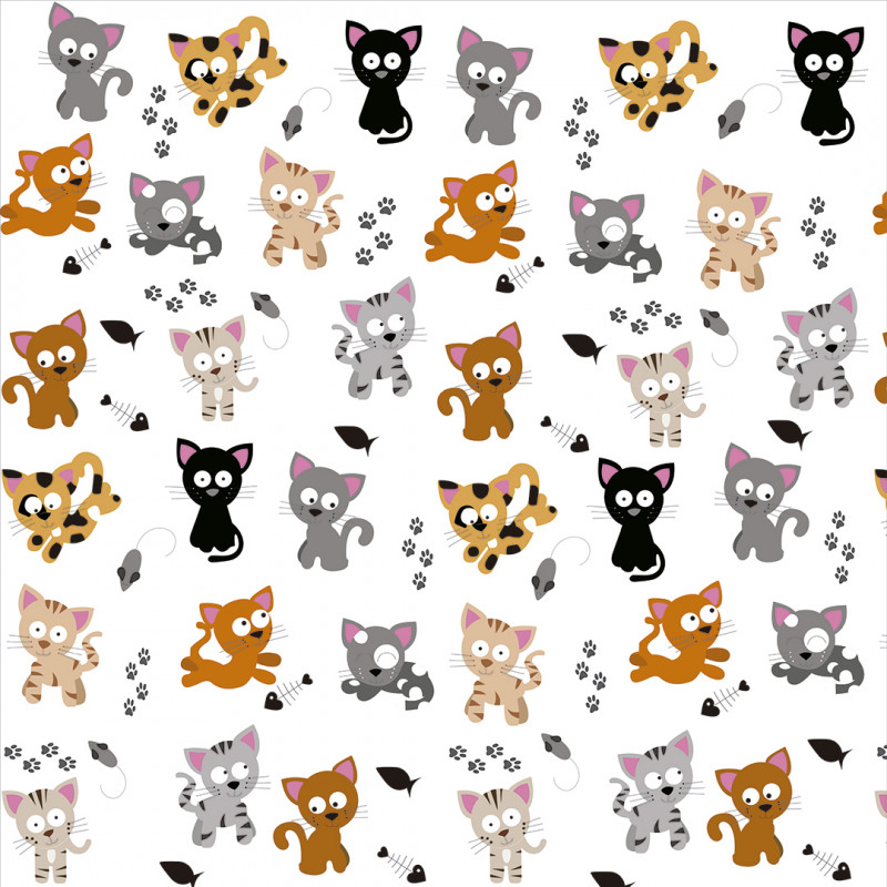 Papel De Parede Adesivo Animais - Gatos/Gatinhos Infantil