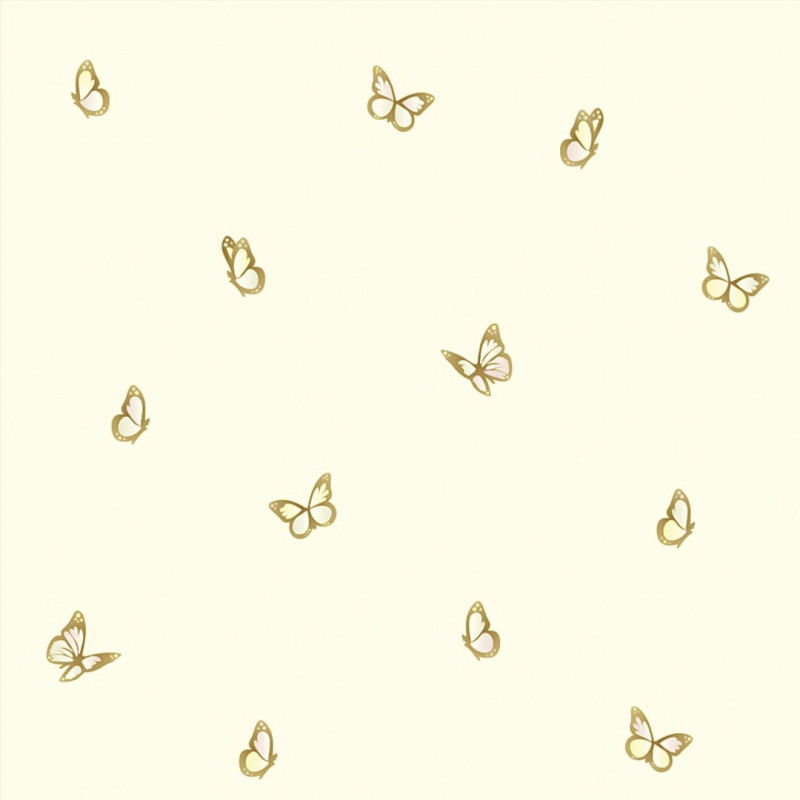 Papel De Parede Adesivo Animais - Borboletas Douradas Delicadas