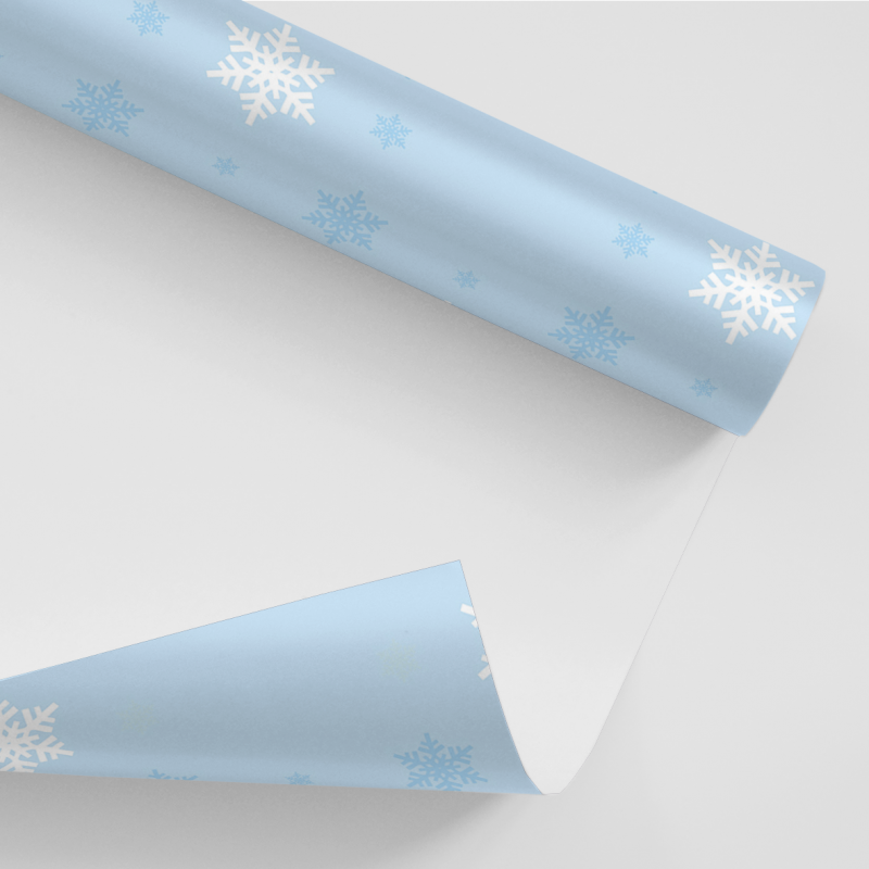 Papel De Parede Adesivo Casual - Casual Neve Azul E Branco