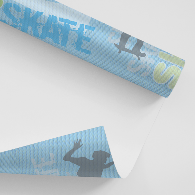 Papel De Parede Adesivo Casual -  Casual Azul Skate