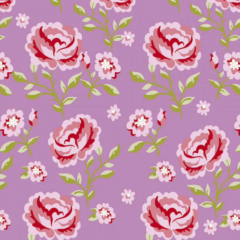 Papel De Parede Adesivo Floral - Floral Rosa Flores Vermelhas