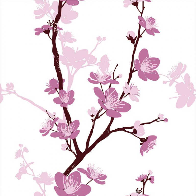 Papel De Parede Adesivo Floral - Floral Sakura Cerejeira
