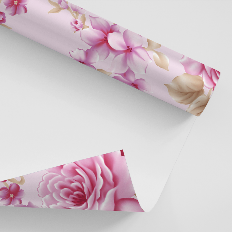 Papel De Parede Adesivo Floral - Floral Rosa Flores Pink Vintage