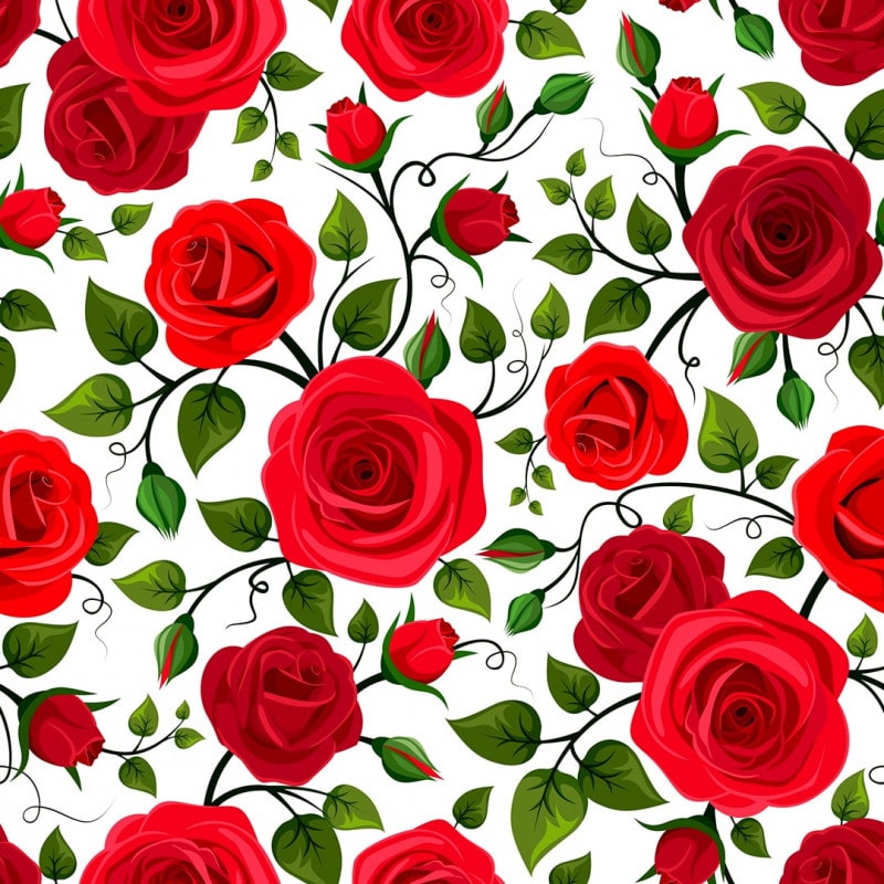 Papel De Parede Adesivo Floral - Floral Rosas Vermelhas