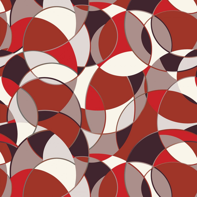 Papel De Parede Adesivo Geométrico - Geométrico Abstrato Vermelho Nude