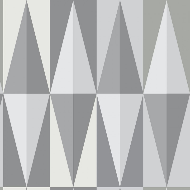 Papel De Parede Adesivo Geométrico - Geométrico Triângulos Cinzas