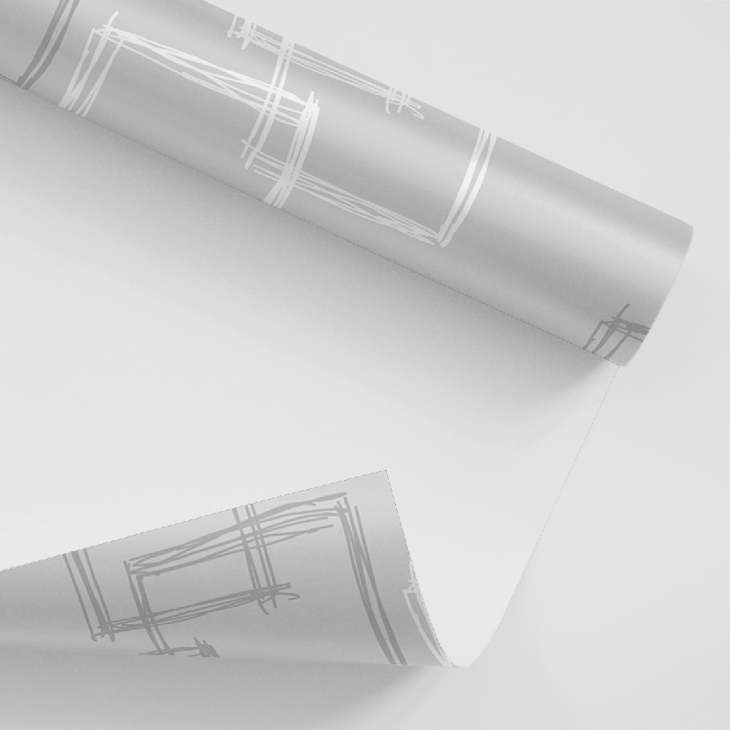 Papel De Parede Adesivo Geométrico - Geométrico Quadrado Cinza E Branco