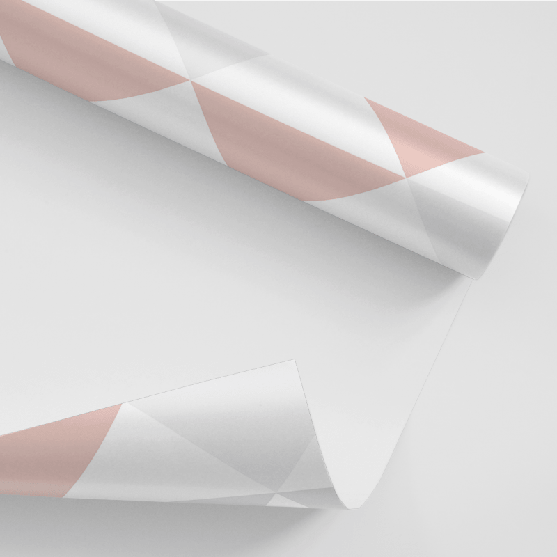 Papel De Parede Adesivo Geométrico - Triângulos Rosa Lilás