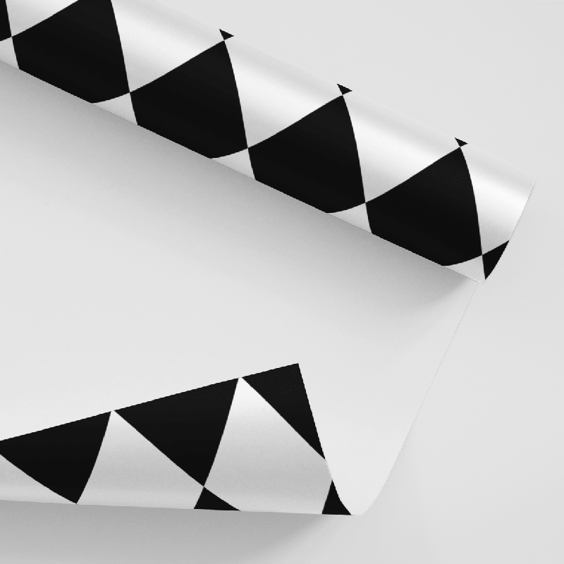 Papel De Parede Adesivo Geométrico - Geométrico  Losango Preto E Branco