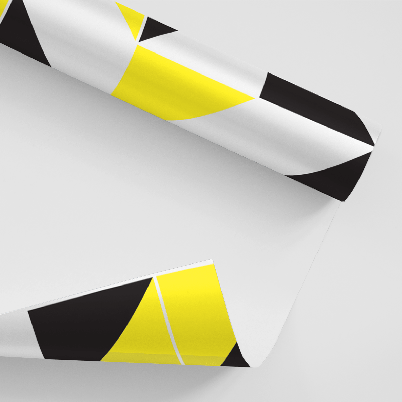 Papel De Parede Adesivo Geométrico - Geométrico Triângulos Preto Amarelo