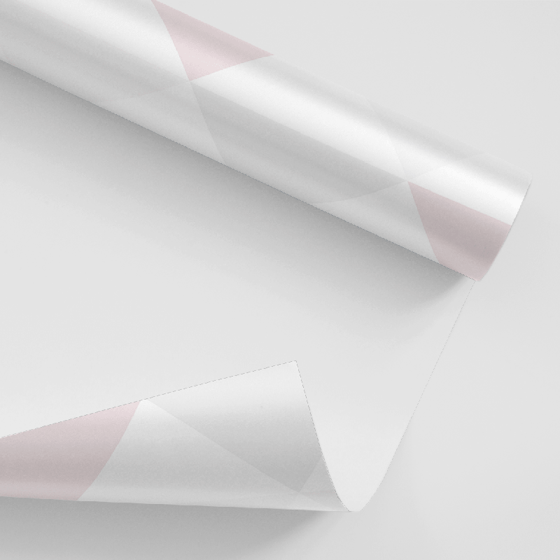 Papel De Parede Adesivo Geométrico - Geométrico Triângulo Rosa Claro Branco Cinza 