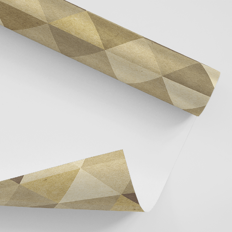 Papel De Parede Adesivo Geométrico - Geométrico Triângulos Tons Marrons