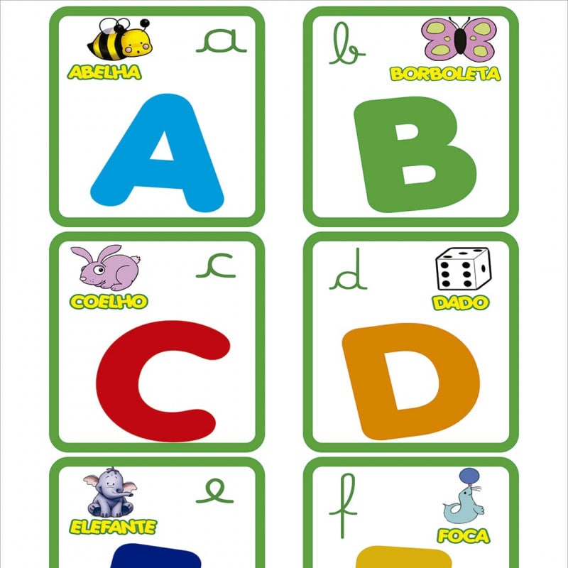 Papel De Parede Adesivo Infantil  - Infantil Alfabeto Colorido Unissex