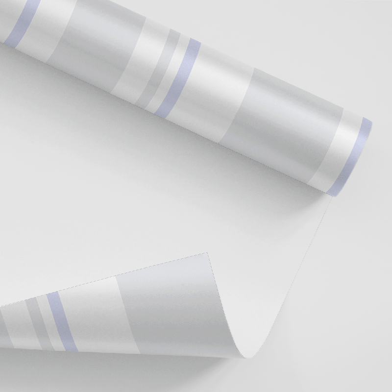 Papel De Parede Adesivo Listrado -  Listras Azul Cinza E Branco