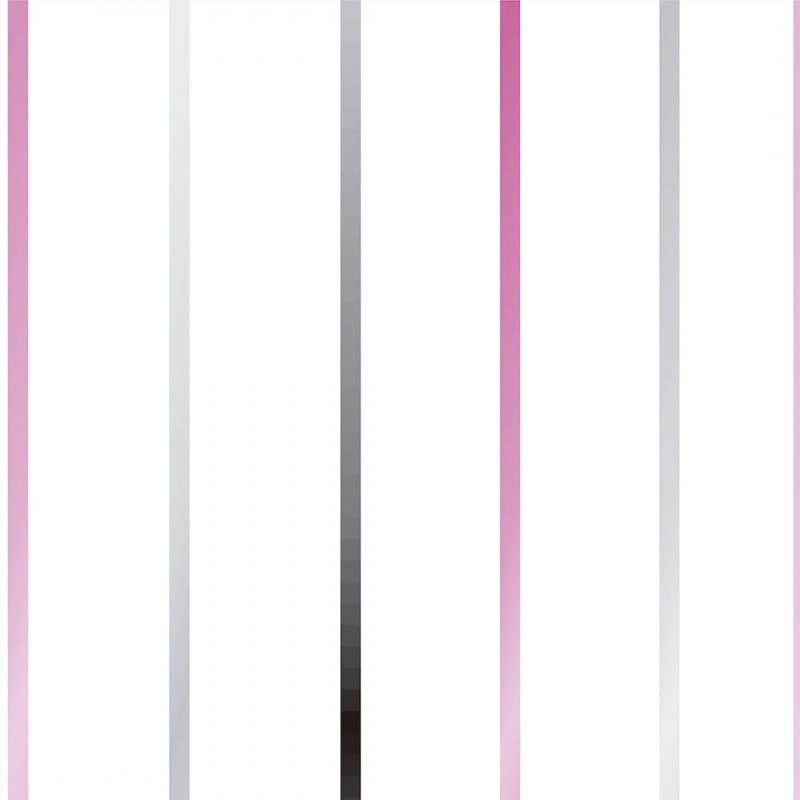 Papel De Parede Adesivo Listrado - Listras Pink Cinza Preto