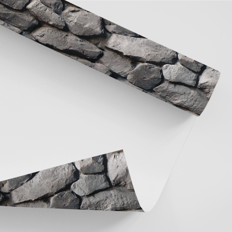 Papel De Parede Adesivo 3d  Pedra - Pedras Rústicas Cores Escuras