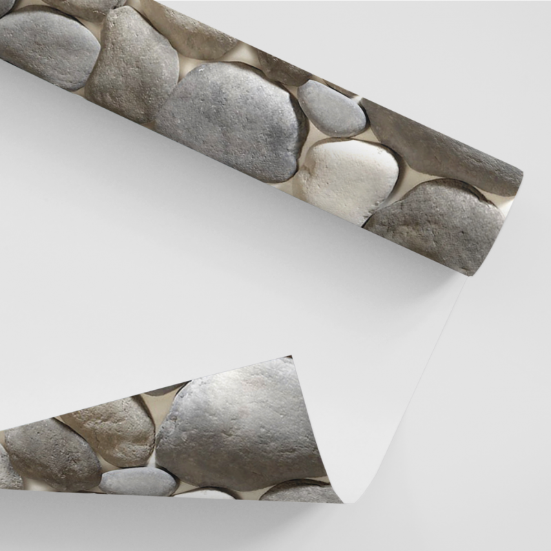 Papel De Parede Adesivo 3d  Pedra - Pedras Naturais Brancas Cinzas