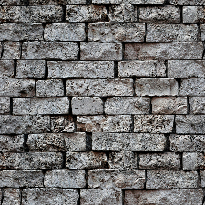 Papel De Parede Adesivo 3d  Pedra - Pedras Miracema Muro Cinza