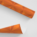 Papel De Parede Adesivo Efeito Gesso 3D - Gesso Triangular Laranja