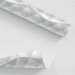 Papel De Parede Adesivo Efeito Gesso 3D - Abstrato Sombras Branco Gelo