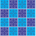 Papel De Parede Adesivo Azulejo - Azulejo Português Azul Roxo