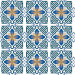 Papel De Parede Adesivo Azulejo - Azulejo Português Tons Azul
