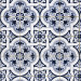 Papel De Parede Adesivo Azulejo - Azulejo Colonial Azul Marinho Branco