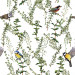 Papel De Parede Adesivo Animais - Pássaros/Passarinhos Galhos 